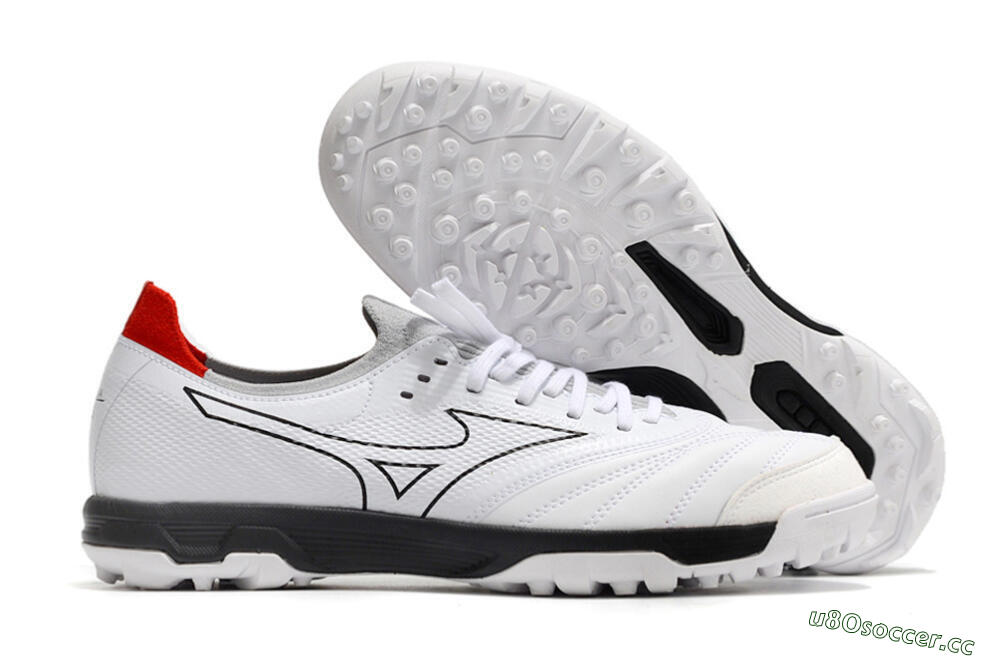 Men's Mizuno Morelia Neo Sala β Japan TF Artificial Turf Low-Tops Football Shoes - White/Black/Red 2