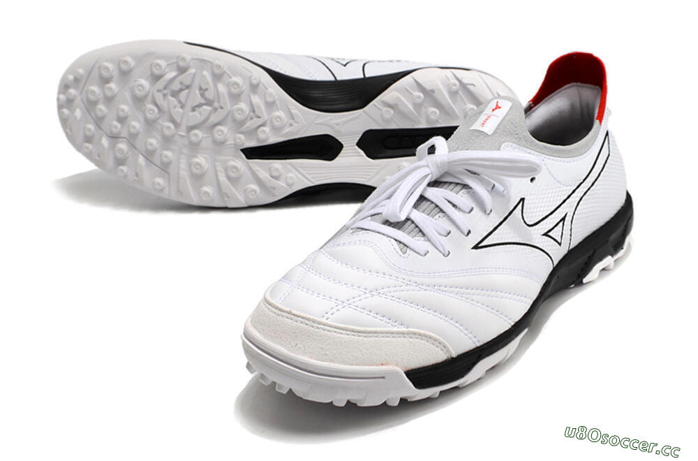 Men's Mizuno Morelia Neo Sala β Japan TF Artificial Turf Low-Tops Football Shoes - White/Black/Red 3