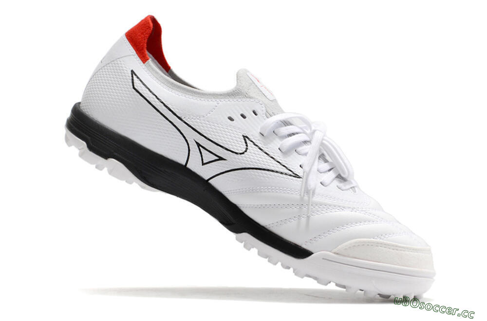 Men's Mizuno Morelia Neo Sala β Japan TF Artificial Turf Low-Tops Football Shoes - White/Black/Red 4