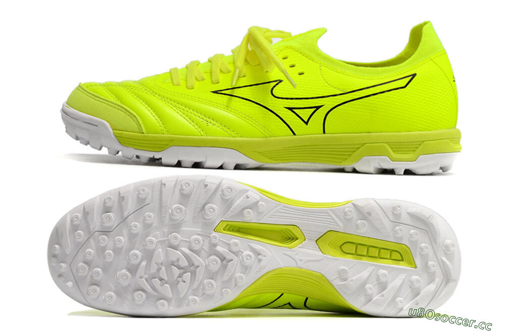 Men's Mizuno Morelia Neo Sala β Japan TF Artificial Turf Low-Tops Football Shoes - Green/Black 1