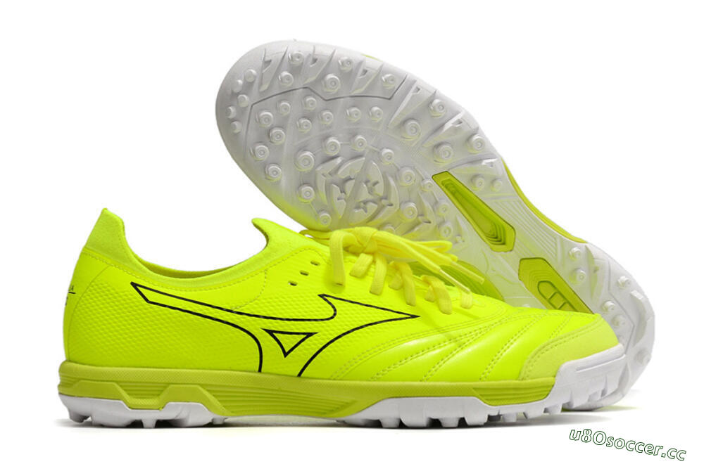 Men's Mizuno Morelia Neo Sala β Japan TF Artificial Turf Low-Tops Football Shoes - Green/Black 2