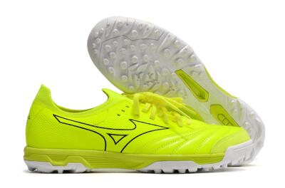 Men's Mizuno Morelia Neo Sala β Japan TF Artificial Turf Low-Tops Football Shoes - Green/Black