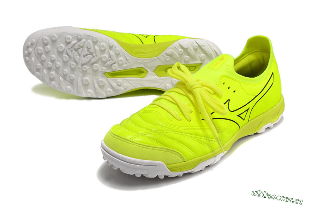 Men's Mizuno Morelia Neo Sala β Japan TF Artificial Turf Low-Tops Football Shoes - Green/Black 3