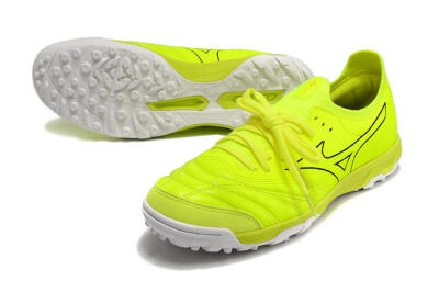 Men's Mizuno Morelia Neo Sala β Japan TF Artificial Turf Low-Tops Football Shoes - Green/Black