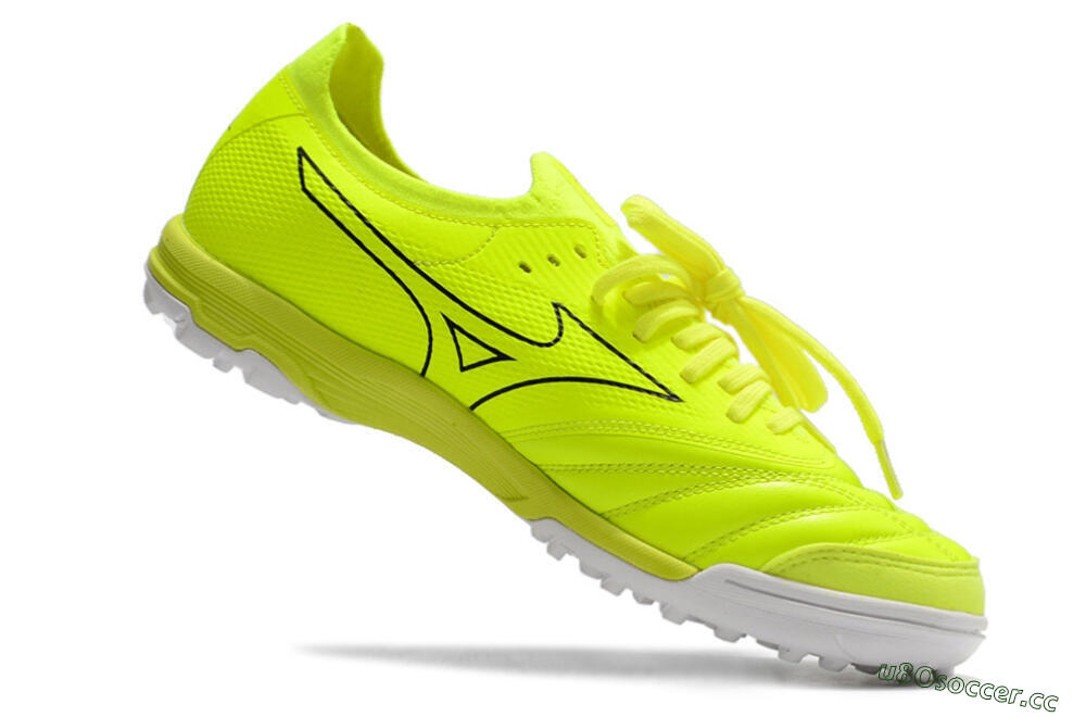 Men's Mizuno Morelia Neo Sala β Japan TF Artificial Turf Low-Tops Football Shoes - Green/Black 4