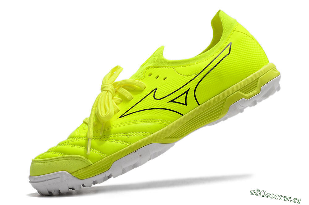 Men's Mizuno Morelia Neo Sala β Japan TF Artificial Turf Low-Tops Football Shoes - Green/Black 5