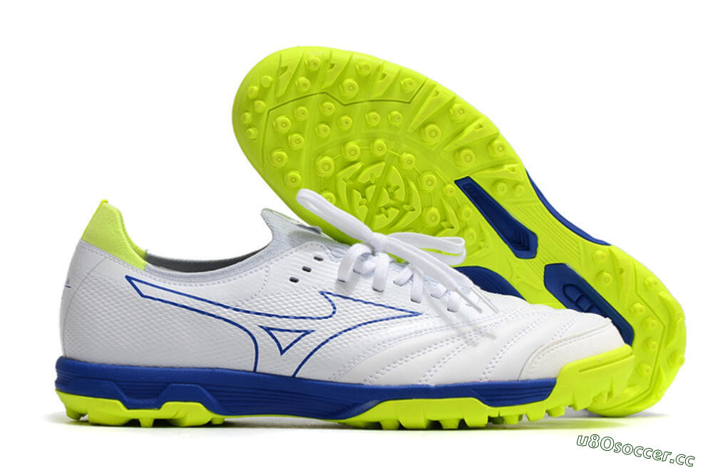Men's Mizuno Morelia Neo Sala β Japan TF Artificial Turf Low-Tops Football Shoes - White/Blue 2