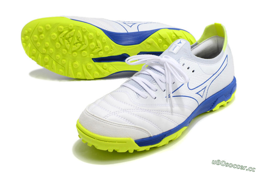 Men's Mizuno Morelia Neo Sala β Japan TF Artificial Turf Low-Tops Football Shoes - White/Blue 3