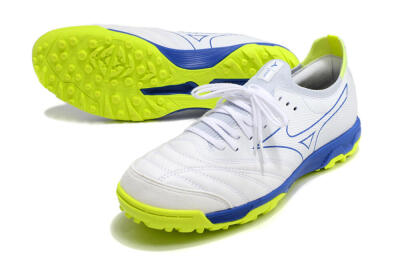 Men's Mizuno Morelia Neo Sala β Japan TF Artificial Turf Low-Tops Football Shoes - White/Blue
