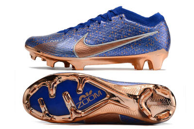 Men's Nike Air Zoom Mercurial Vapor 15 Elite FG Firm Ground Low-Tops Football Boots - Blue/Gold/Silver