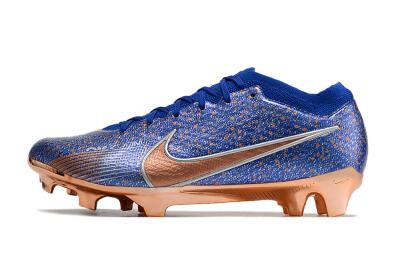 Men's Nike Air Zoom Mercurial Vapor 15 Elite FG Firm Ground Low-Tops Football Boots - Blue/Gold/Silver