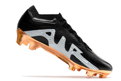 Men's Nike Air Zoom Mercurial Vapor 15 Elite FG Firm Ground Low-Tops Football Boots - Black/Gold