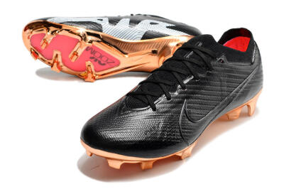 Men's Nike Air Zoom Mercurial Vapor 15 Elite FG Firm Ground Low-Tops Football Boots - Black/Gold