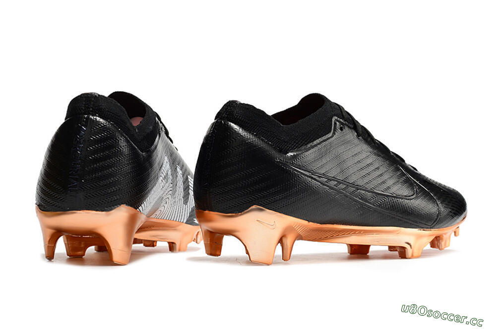 Men's Nike Air Zoom Mercurial Vapor 15 Elite FG Firm Ground Low-Tops Football Boots - Black/Gold 6