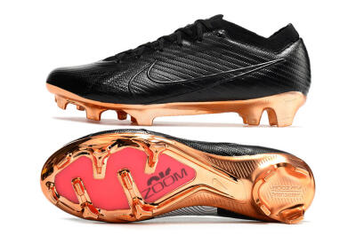 Men's Nike Air Zoom Mercurial Vapor 15 Elite FG Firm Ground Low-Tops Football Boots - Black/Gold