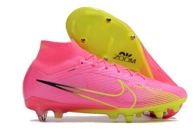 Men's Nike Air Zoom Mercurial Superfly 9 Elite SG Soft Ground High-Tops Football Boots - Pink/Green/Black
