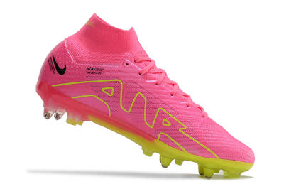 Men's Nike Air Zoom Mercurial Superfly 9 Elite SG Soft Ground High-Tops Football Boots - Pink/Green/Black