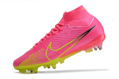 Men's Nike Air Zoom Mercurial Superfly 9 Elite SG Soft Ground High-Tops Football Boots - Pink/Green/Black