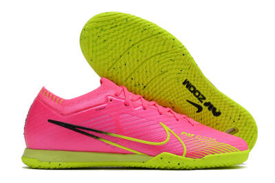Men's Nike Air Zoom Mercurial Vapor 15 Elite IC Indoor & Futsal Low-Tops Football Shoes - Pink/Green/Black