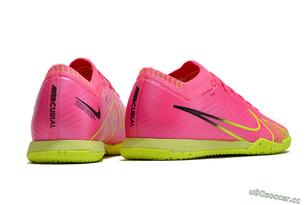 Men's Nike Air Zoom Mercurial Vapor 15 Elite IC Indoor & Futsal Low-Tops Football Shoes - Pink/Green/Black 6