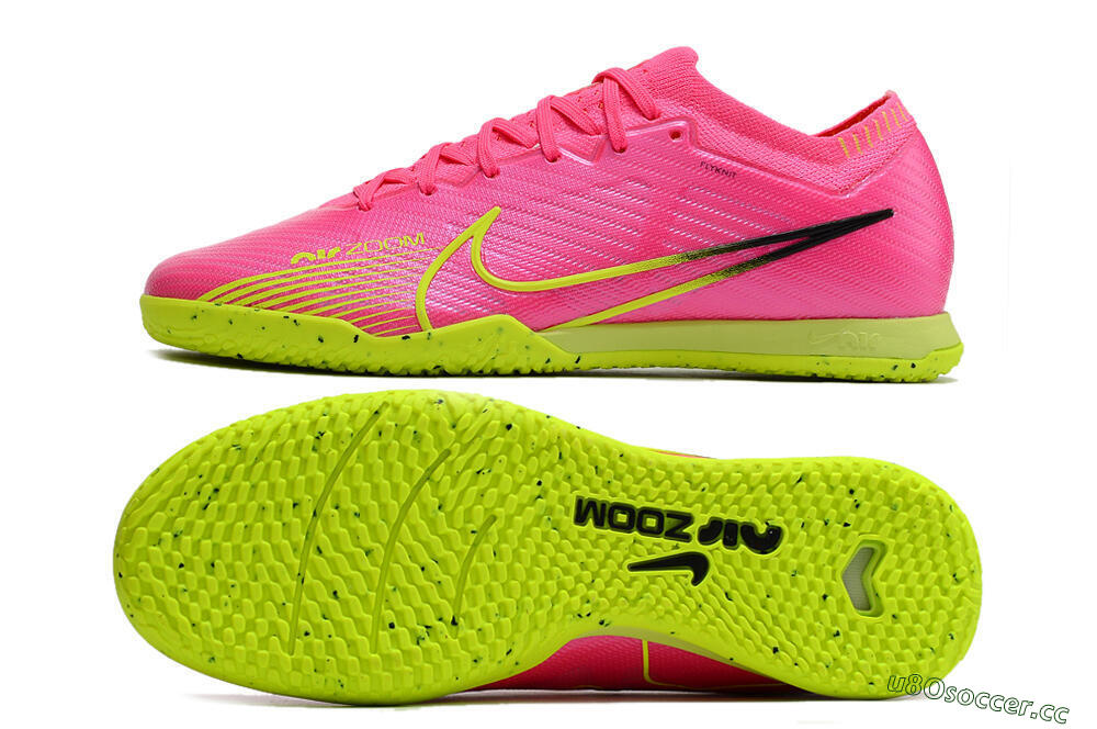 Men's Nike Air Zoom Mercurial Vapor 15 Elite IC Indoor & Futsal Low-Tops Football Shoes - Pink/Green/Black 1