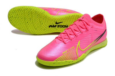Men's Nike Air Zoom Mercurial Vapor 15 Elite IC Indoor & Futsal Low-Tops Football Shoes - Pink/Green/Black