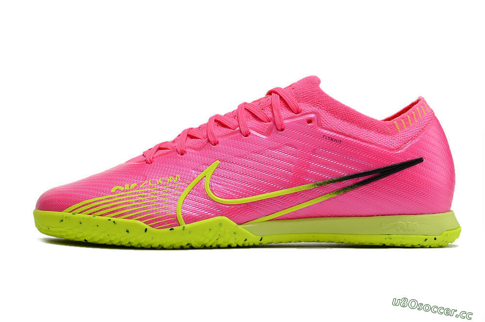 Men's Nike Air Zoom Mercurial Vapor 15 Elite IC Indoor & Futsal Low-Tops Football Shoes - Pink/Green/Black 0