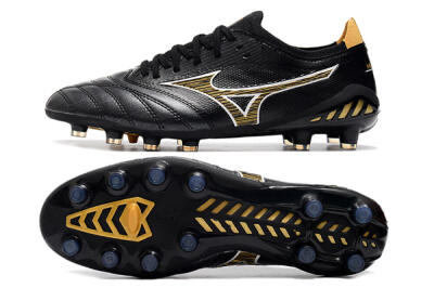 Men's Mizuno Morelia Neo 3 Japan FG Firm Ground Low-Tops Football Boots - Black/Yellow