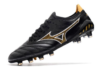 Men's Mizuno Morelia Neo 3 Japan FG Firm Ground Low-Tops Football Boots - Black/Yellow
