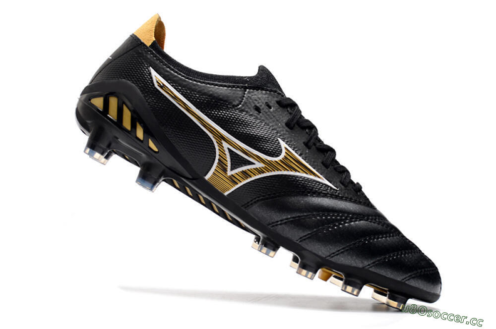 Men's Mizuno Morelia Neo 3 Japan FG Firm Ground Low-Tops Football Boots - Black/Yellow 5