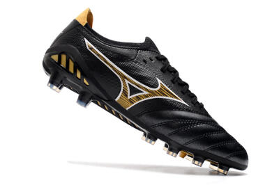 Men's Mizuno Morelia Neo 3 Japan FG Firm Ground Low-Tops Football Boots - Black/Yellow