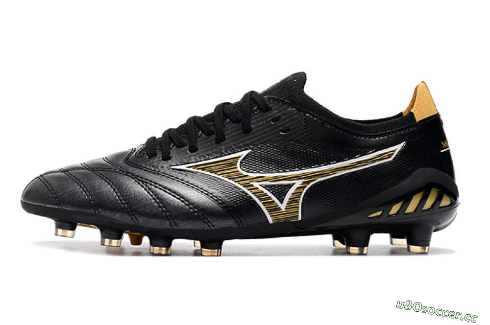Men's Mizuno Morelia Neo 3 Japan FG Firm Ground Low-Tops Football Boots - Black/Yellow 0