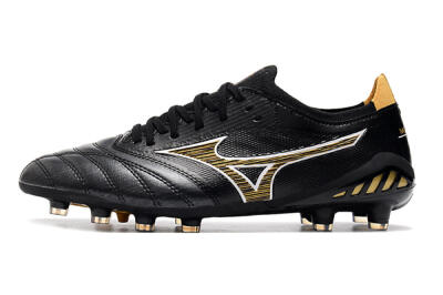 Men's Mizuno Morelia Neo 3 Japan FG Firm Ground Low-Tops Football Boots - Black/Yellow