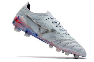Men's Mizuno Morelia Neo 3 Japan FG Firm Ground Low-Tops Football Boots - White/Blue