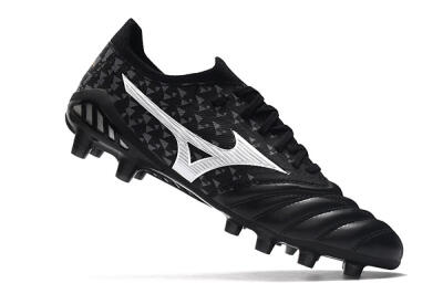 Men's Mizuno Morelia Neo 3 Japan FG Firm Ground Low-Tops Football Boots - Black/White