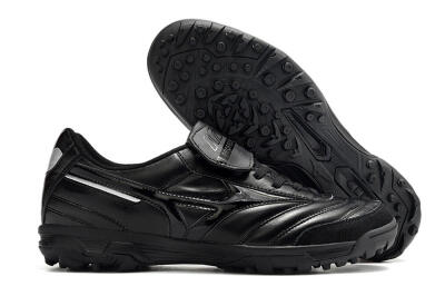 Men's Mizuno Morelia Sala Classic TF Artificial Turf Low-Tops Football Shoes - Black/Black