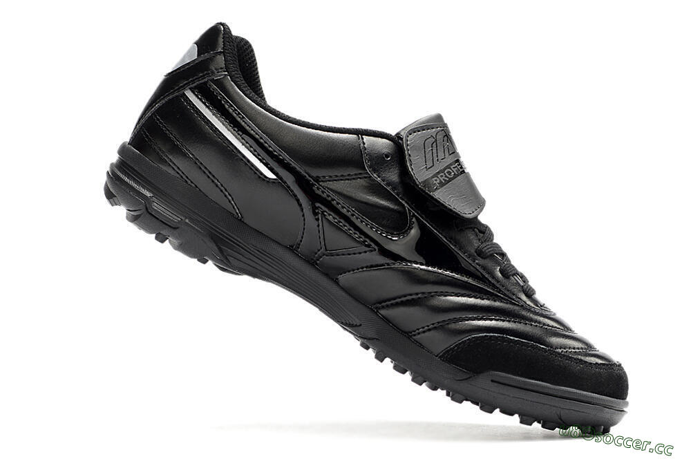 Men's Mizuno Morelia Sala Classic TF Artificial Turf Low-Tops Football Shoes - Black/Black 4