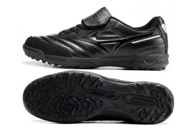 Men's Mizuno Morelia Sala Classic TF Artificial Turf Low-Tops Football Shoes - Black/Black