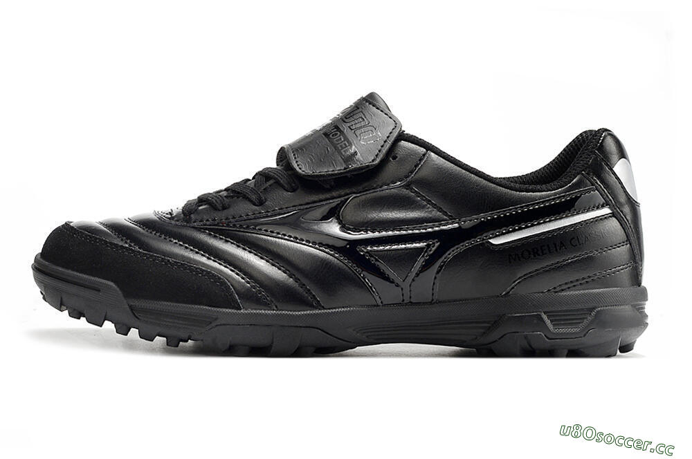 Men's Mizuno Morelia Sala Classic TF Artificial Turf Low-Tops Football Shoes - Black/Black 0