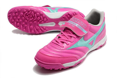Men's Mizuno Morelia Sala Classic TF Artificial Turf Low-Tops Football Shoes - Pink/Blue