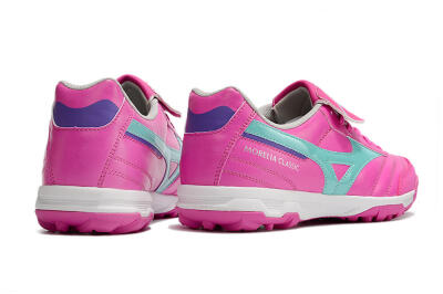 Men's Mizuno Morelia Sala Classic TF Artificial Turf Low-Tops Football Shoes - Pink/Blue