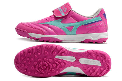 Men's Mizuno Morelia Sala Classic TF Artificial Turf Low-Tops Football Shoes - Pink/Blue