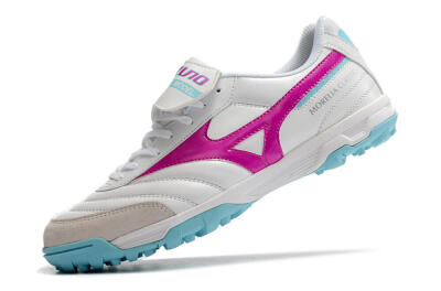Men's Mizuno Morelia Sala Classic TF Artificial Turf Low-Tops Football Shoes - White/Red/Blue