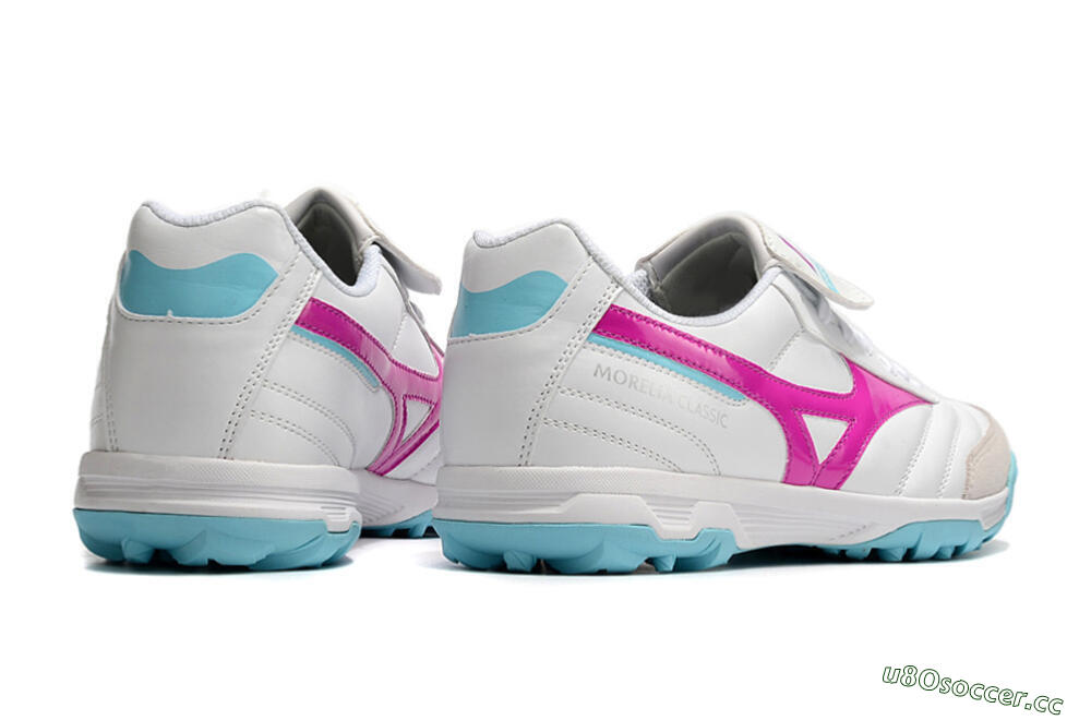 Men's Mizuno Morelia Sala Classic TF Artificial Turf Low-Tops Football Shoes - White/Red/Blue 6