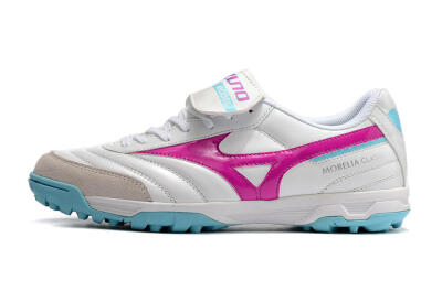 Men's Mizuno Morelia Sala Classic TF Artificial Turf Low-Tops Football Shoes - White/Red/Blue