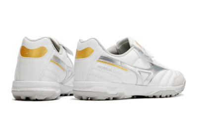 Men's Mizuno Morelia Sala Classic TF Artificial Turf Low-Tops Football Shoes - White/Silver