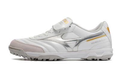 Men's Mizuno Morelia Sala Classic TF Artificial Turf Low-Tops Football Shoes - White/Silver