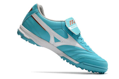 Men's Mizuno Morelia Sala Classic TF Artificial Turf Low-Tops Football Shoes - Blue/White