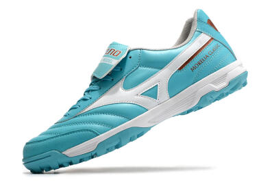 Men's Mizuno Morelia Sala Classic TF Artificial Turf Low-Tops Football Shoes - Blue/White