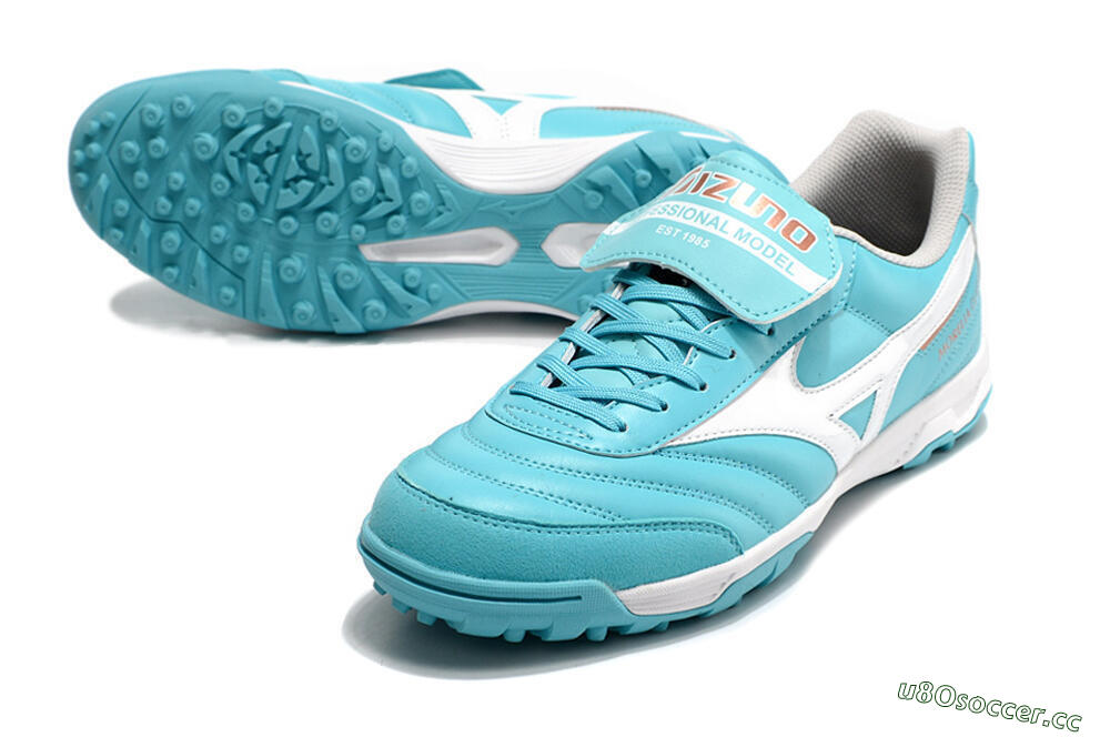 Men's Mizuno Morelia Sala Classic TF Artificial Turf Low-Tops Football Shoes - Blue/White 3